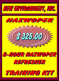 HAZWOPER Refresher Training Kit. We also provide train-the-trainer training, 40-hour hazardous waste worker training, 8-hour hazwoper refresher, 8-hour supervisor and hazard communication (hazcom) training for all industries. We also offer self-study and self study osha hazardous waste operations and emergency response (hazwoper) training, and osha hazardous waste operations and emergency response (hazwoper) train-the-trainer training in English.