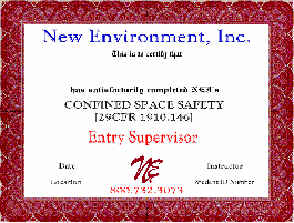  Entry Supervisor Certificate